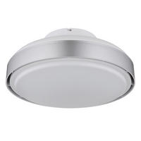 Deckenleuchte mit Ventilator CARNEY 45/20 cm   - Silberfarben/Opal, Basics, Kunststoff (45/20cm) - Globo