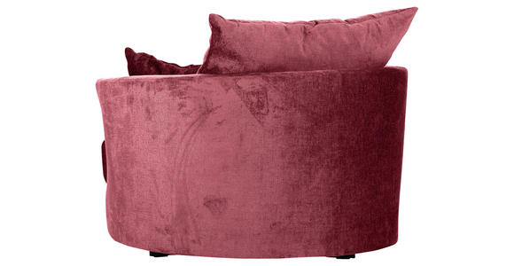 SESSEL Chenille Bordeaux - Bordeaux/Schwarz, KONVENTIONELL, Textil/Metall (115/72/115cm) - Carryhome