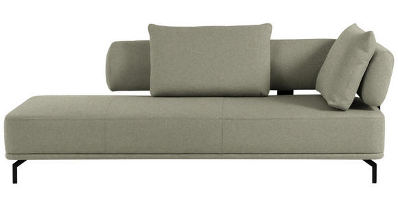 RÉCAMIERE Palio in Flachgewebe Grün  - Schwarz/Grün, Design, Textil/Metall (227/89/101cm) - Dieter Knoll