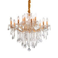 KRONLEUCHTER 72/90-120 cm   - Messingfarben/Goldfarben, KONVENTIONELL, Glas/Stein (72/90-120cm) - Ideal Lux