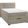 BOXSPRINGBETT 120/200 cm  in Taupe  - Taupe/Wengefarben, KONVENTIONELL, Holz/Textil (120/200cm) - Carryhome
