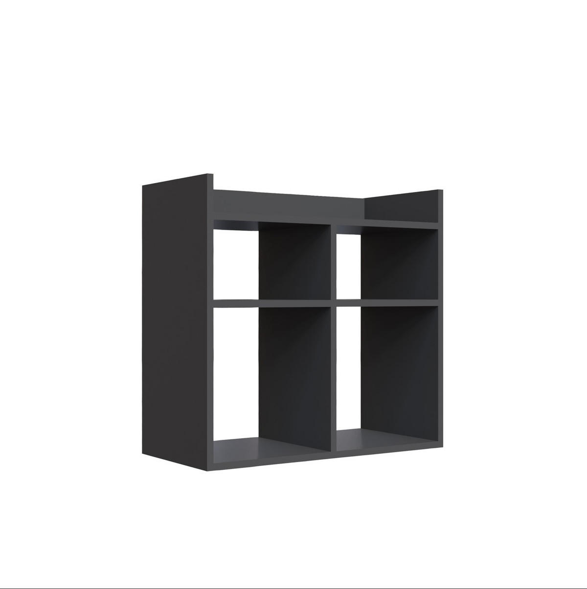 REGÁL NA BOTY, antracitová, 75,6/72/35,6 cm - antracitová, Design, kompozitní dřevo (75,6/72/35,6cm) - Livetastic