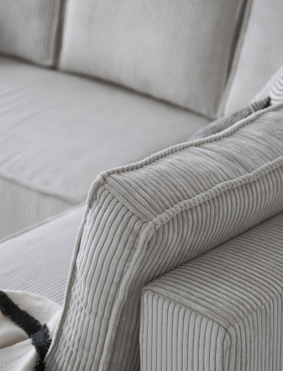 SJEDEĆA GARNITURA tekstil  bež   - bež/crna, Design, tekstil/plastika (156/322/194cm) - MID.YOU