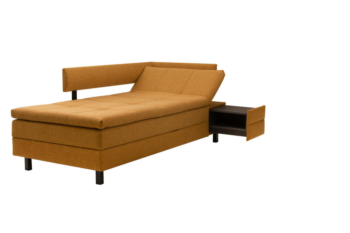 LIEGE in Flachgewebe Braun  - Schwarz/Braun, MODERN, Textil/Metall (208/77/98cm) - Joka