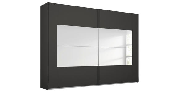 SCHWEBETÜRENSCHRANK  in Graphitfarben  - Chromfarben/Graphitfarben, Design, Glas/Holzwerkstoff (271/236/68cm) - Xora