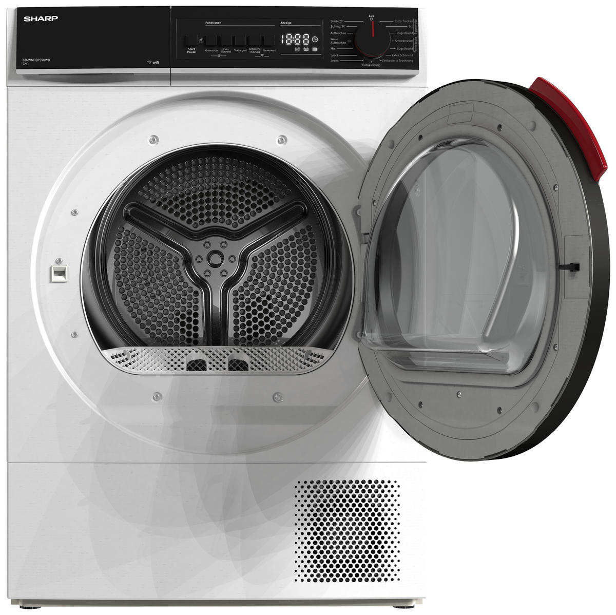 TROCKNER KD-WNHB7S9GWD-DE  - Weiß, Basics, Glas/Kunststoff (59.6/84.5/60.9cm) - Sharp