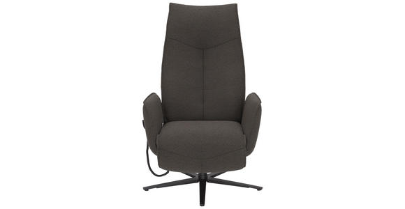 RELAXSESSEL in Textil Dunkelgrau - Dunkelgrau/Anthrazit, Design, Textil/Metall (71/114/84cm) - Johann Jakob