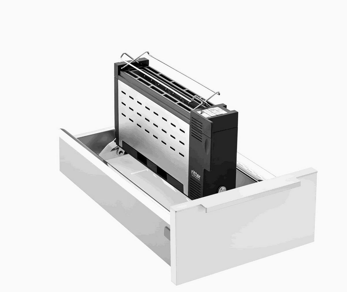 EINBAUTOASTER  - Edelstahlfarben/Schwarz, Basics, Metall (17,8/7,5/40cm) - HKT