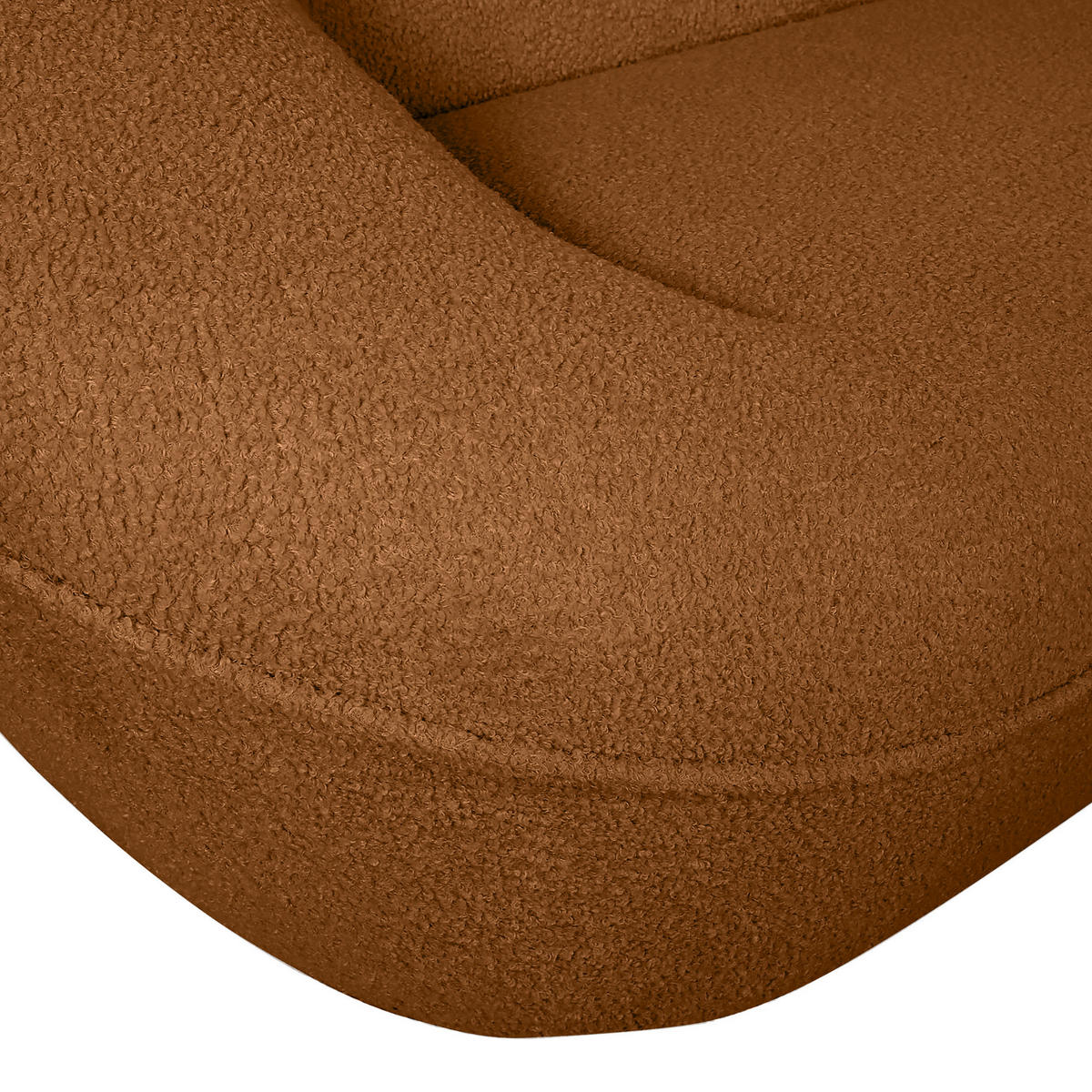 2-SITZER-SOFA in Flachgewebe Rostfarben  - Rostfarben/Schwarz, KONVENTIONELL, Kunststoff/Textil (223/79/94cm) - Carryhome
