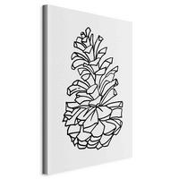 MALBA NA PLÁTNĚ, abstraktní, stromy, 40/60/1,2 cm - bílá/černá, Basics, kompozitní dřevo/textil (40/60/1,2cm) - artgeist