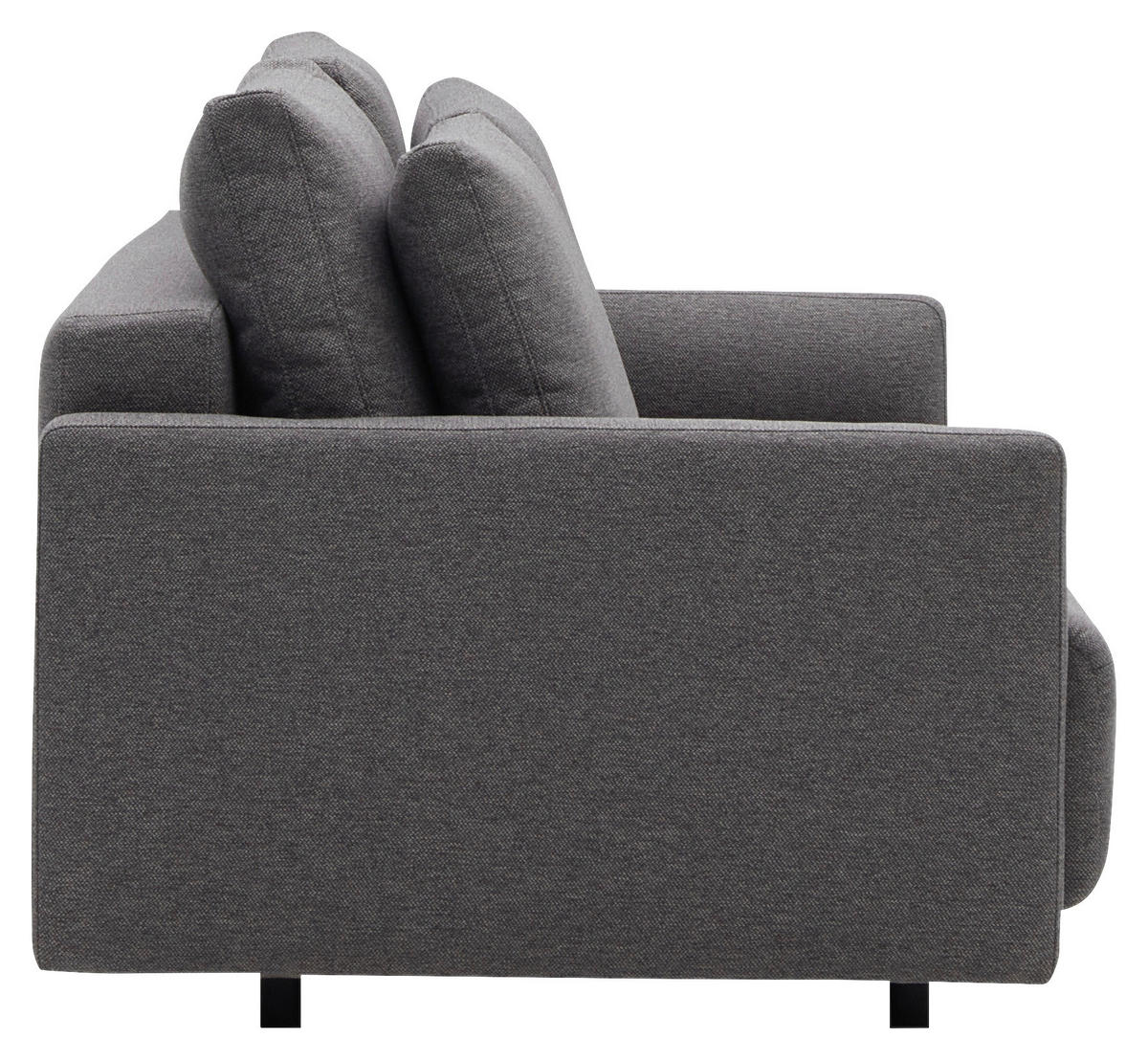 SCHLAFSOFA in Webstoff Dunkelgrau  - Dunkelgrau/Schwarz, Design, Kunststoff/Textil (217/95/110cm) - Livetastic