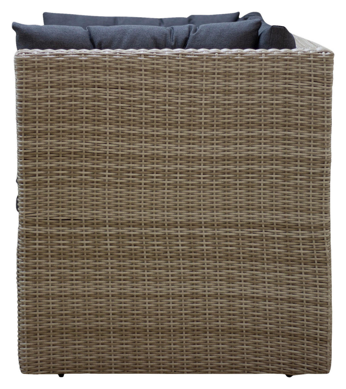 GARTENBANK 160/80/85 cm  in Grau, Dunkelgrau  - Dunkelgrau/Schwarz, MODERN, Kunststoff/Textil (160/80/85cm) - Ambia Garden