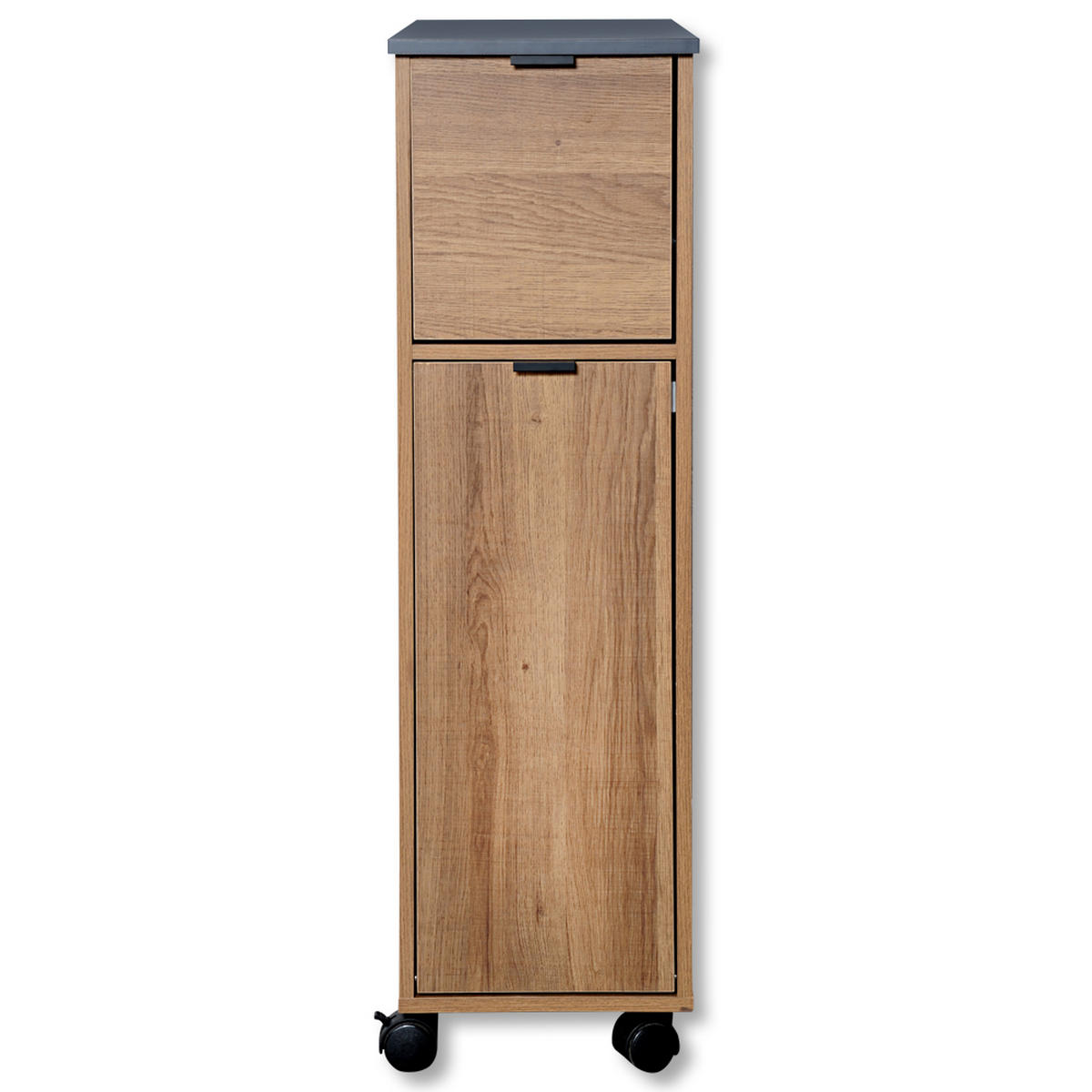 ECKREGAL - Schwarz/Braun, MODERN, Holzwerkstoff/Metall (60/25/86cm) - Kesper