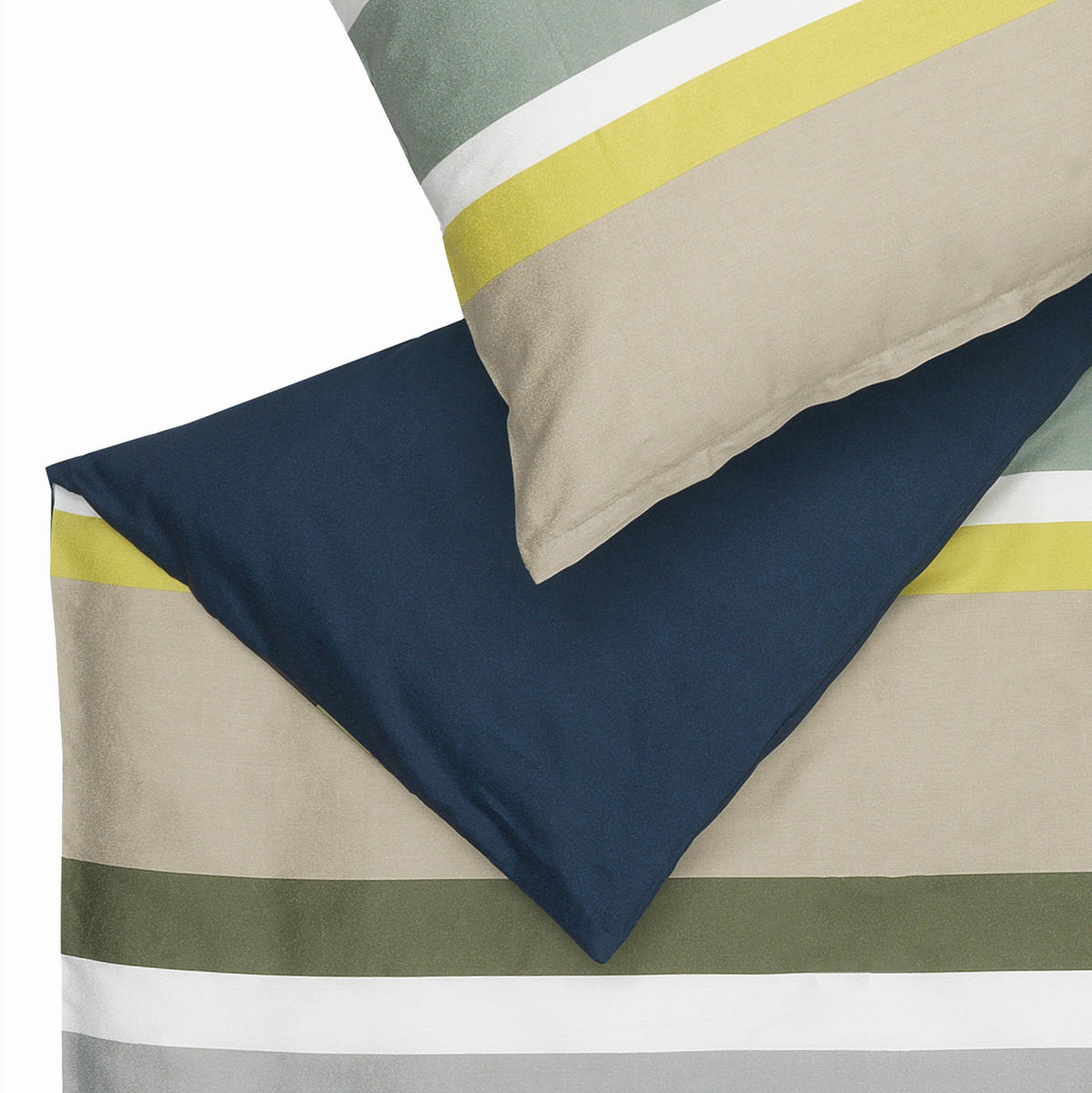 WENDEBETTWÄSCHE Noel Satin 135/200 cm  - Haselnussfarben/Dunkelblau, KONVENTIONELL, Textil (135/200cm) - Schöner Wohnen