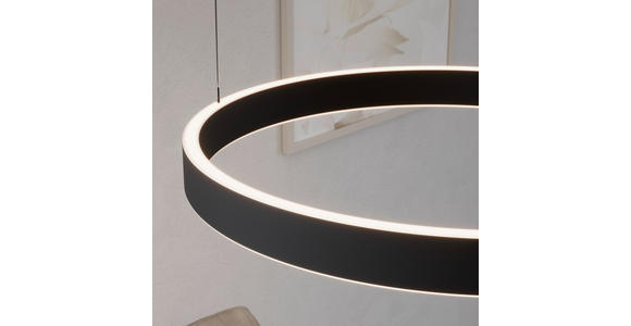 LED-HÄNGELEUCHTE Kent 60/170 cm  - Schwarz, Design, Kunststoff/Metall (60/170cm) - Dieter Knoll