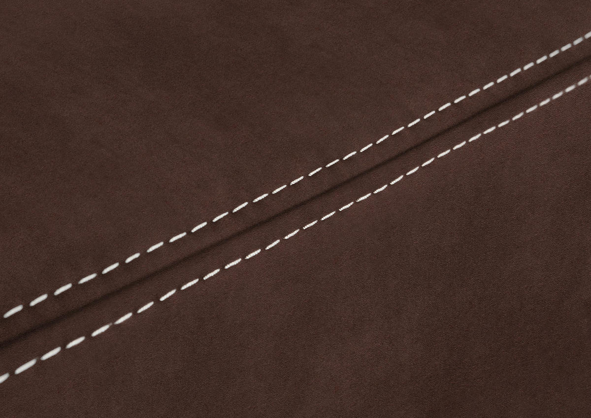 ECKSOFA in Mikrofaser Braun  275/223 cm  - Beige/Alufarben, KONVENTIONELL, Textil/Metall (275/223cm) - Beldomo Comfort