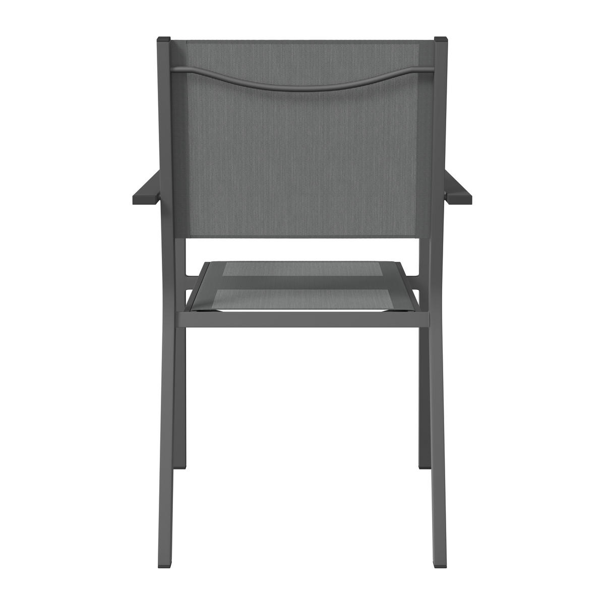 STAPELSESSEL Aluminium Anthrazit, Grau  - Anthrazit/Grau, Design, Textil/Metall (57/88/58cm) - Ambia Garden