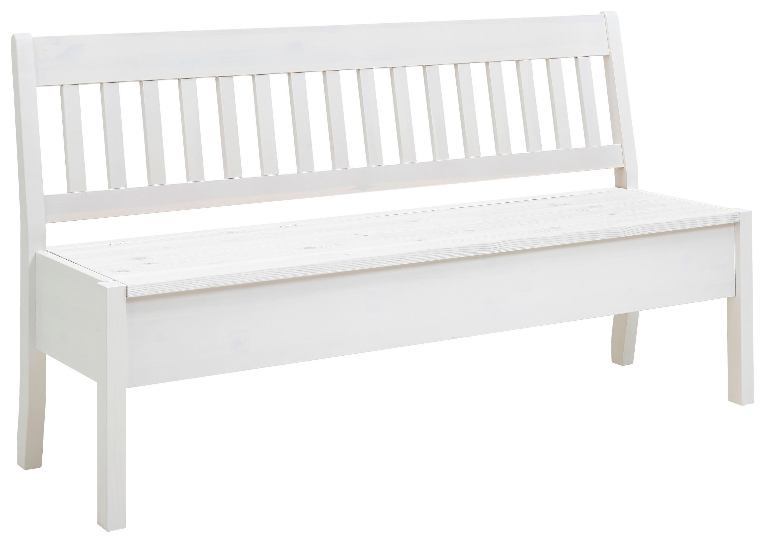 SITZBANK 169/93/58 cm Weiß Kiefer massiv  - Weiß, ROMANTIK / LANDHAUS, Holz (169/93/58cm) - Boxxx