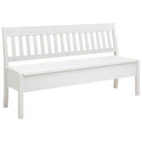 SITZBANK 169/93/58 cm Weiß Kiefer massiv  - Weiß, ROMANTIK / LANDHAUS, Holz (169/93/58cm) - Boxxx