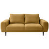 2-SITZER-SOFA in Webstoff Gelb  - Gelb/Schwarz, Modern, Textil/Metall (202/89/115cm) - MID.YOU