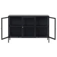 SIDEBOARD Schwarz  132/85/40 cm  - Goldfarben/Schwarz, Trend, Glas/Metall (132/85/40cm) - Xora