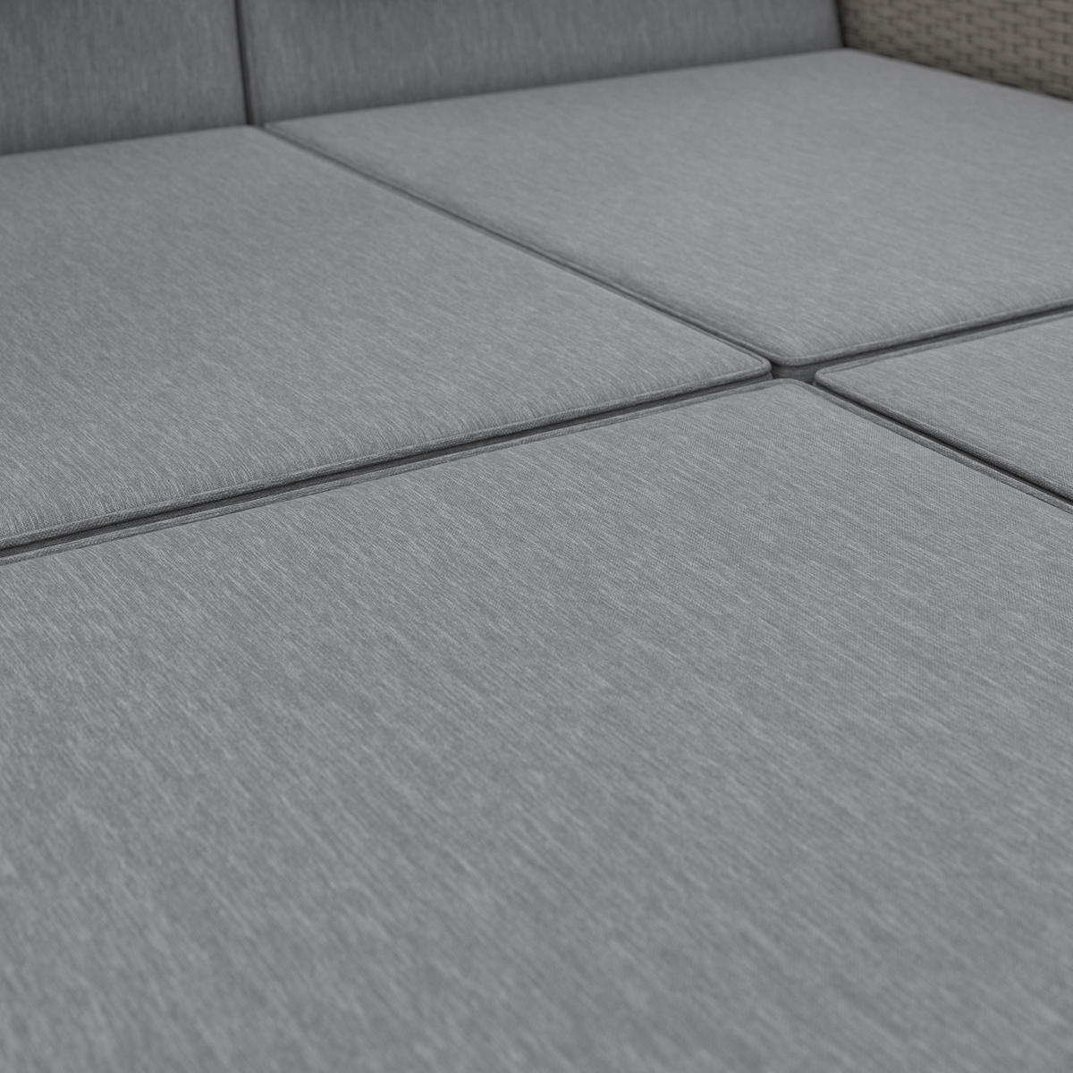 LOUNGESOFA 126/110/95/30,5/82/64 cm Stahl  - Grau, MODERN, Kunststoff/Textil (126/110/95/30,5/82/64cm) - Ambia Garden