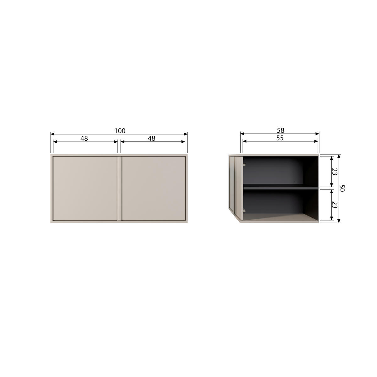 SITZBANK 100/50/58 cm Grau Kiefer massiv  - Grau, Design, Holz (100/50/58cm) - Livetastic