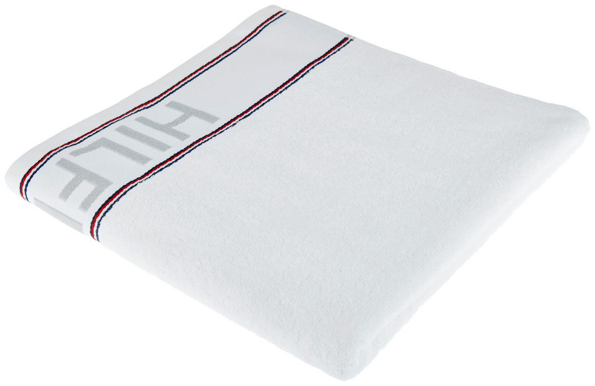 DUSCHTUCH Degree 70/130 cm  - Weiß, Basics, Textil (70/130cm) - Tommy Hilfiger