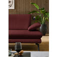 ECKSOFA in Echtleder Brombeere  195/308 cm  - Brombeere/Schwarz, Design, Leder/Metall (195/308cm) - Dieter Knoll