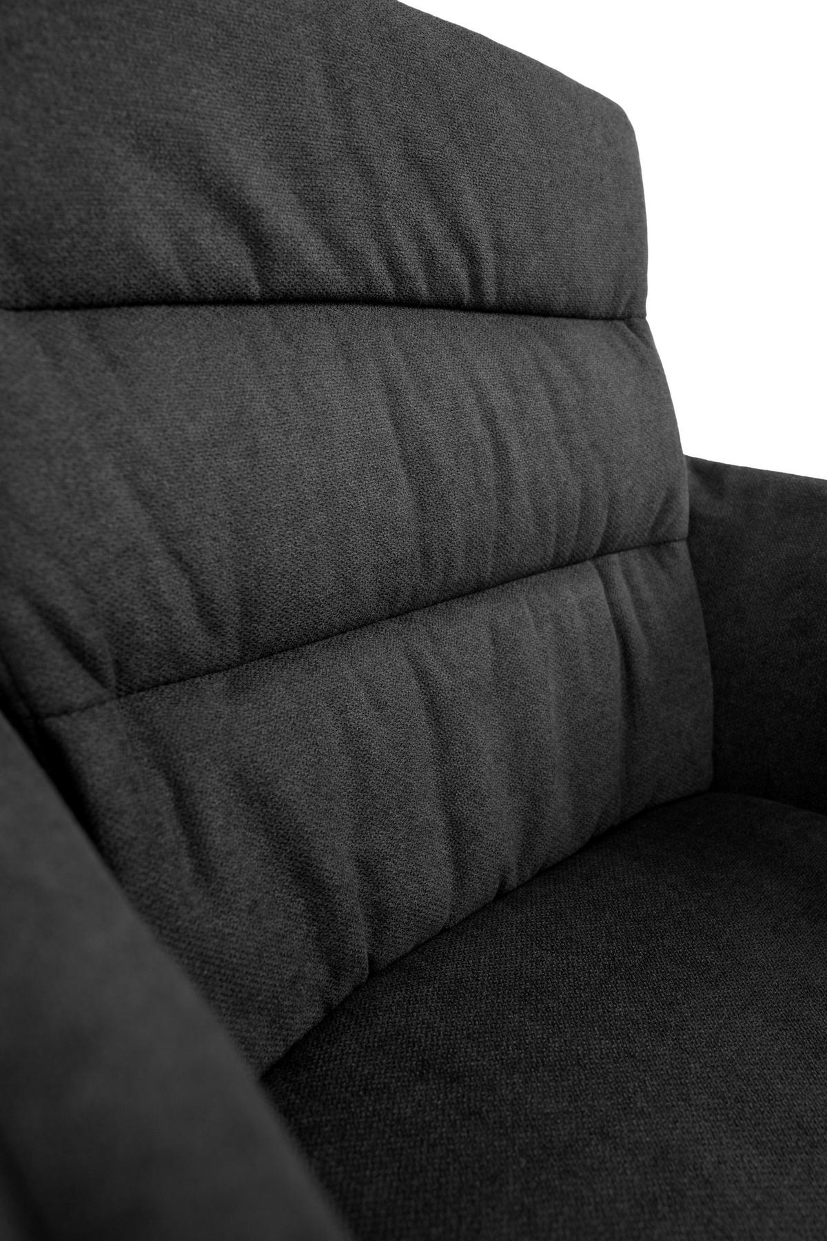 ARMLEHNSTUHL  in Stahl Lederlook, Mikrofaser  - Anthrazit/Schwarz, KONVENTIONELL, Holzwerkstoff/Textil (59/88/63cm) - MID.YOU