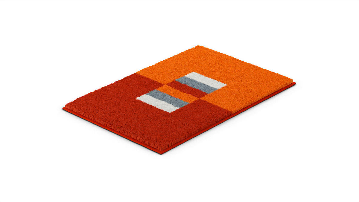 KÚPEĽŇOVÁ PREDLOŽKA, 60/90 cm - oranžová, Basics, textil/plast (60/90cm) - Grund