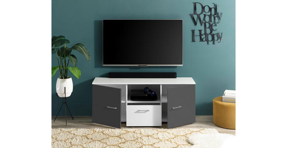 TV-ELEMENT 135/54/37 cm  - Alufarben/Graphitfarben, MODERN, Holzwerkstoff/Kunststoff (135/54/37cm) - Carryhome