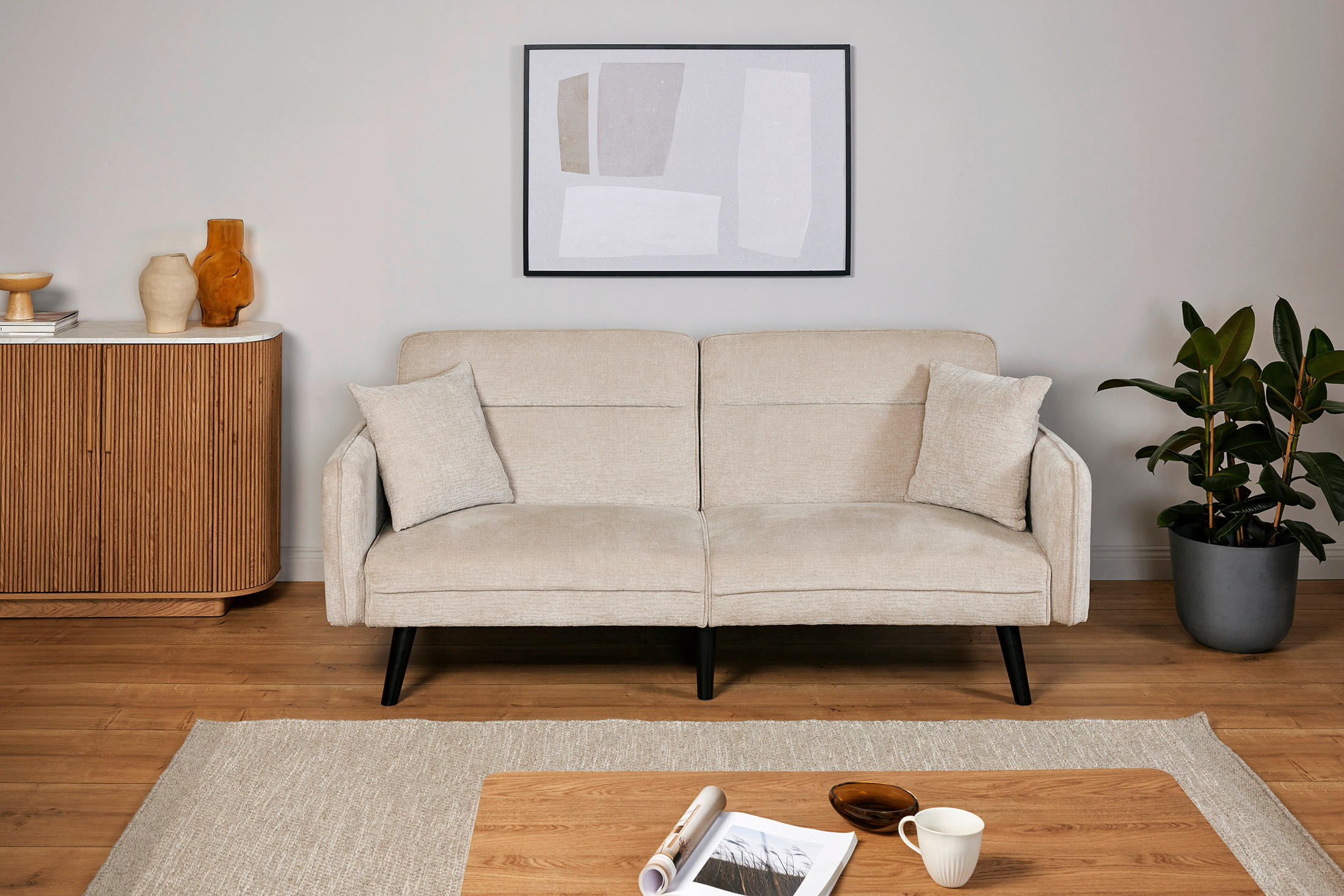 Livetastic Schlafsofa Chillax Line EU Champagner 191x83x84 cm