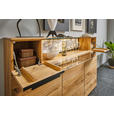 HIGHBOARD Eichefarben  180/119,3/39,5 cm  - Eichefarben/Schwarz, Natur, Glas/Holz (180/119,3/39,5cm) - Valnatura