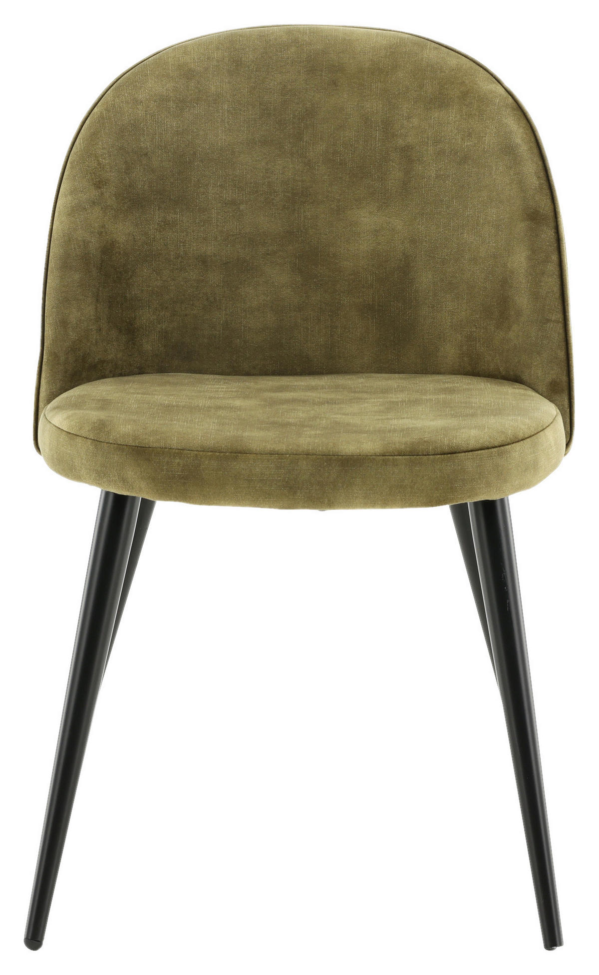 STUHL-SET 2 Stück  in Stahl Samt Metall, Textil  - Schwarz/Grün, Design, Textil/Metall (57/76.5/50cm) - Livetastic