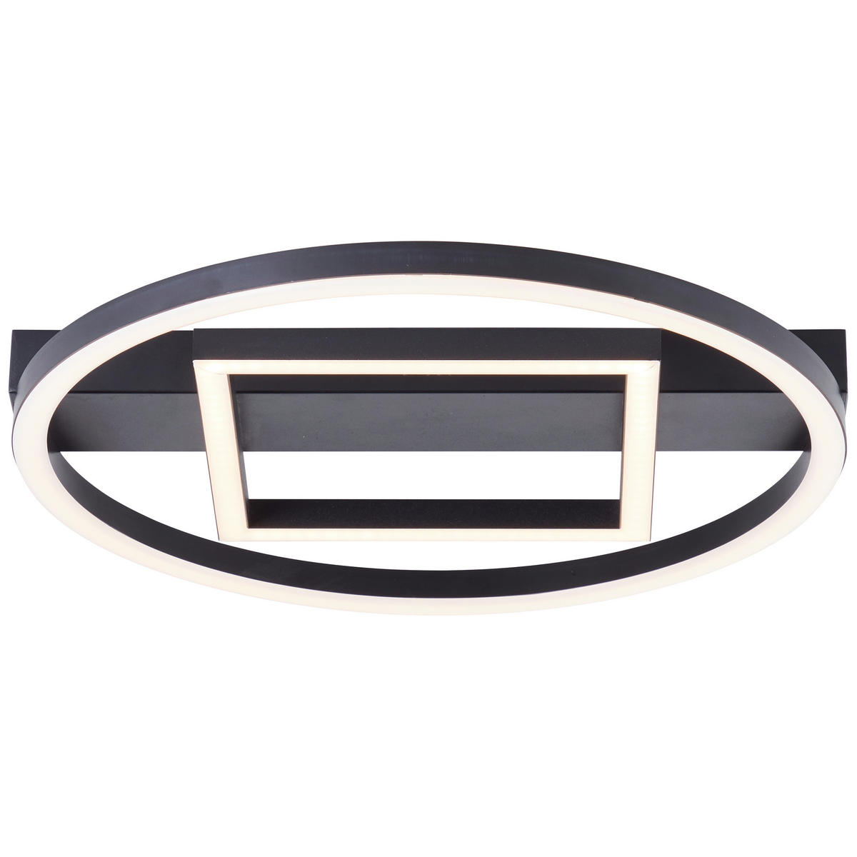 LED-PANEEL - Schwarz, Design, Kunststoff/Metall (5/37/37cm) - Brilliant
