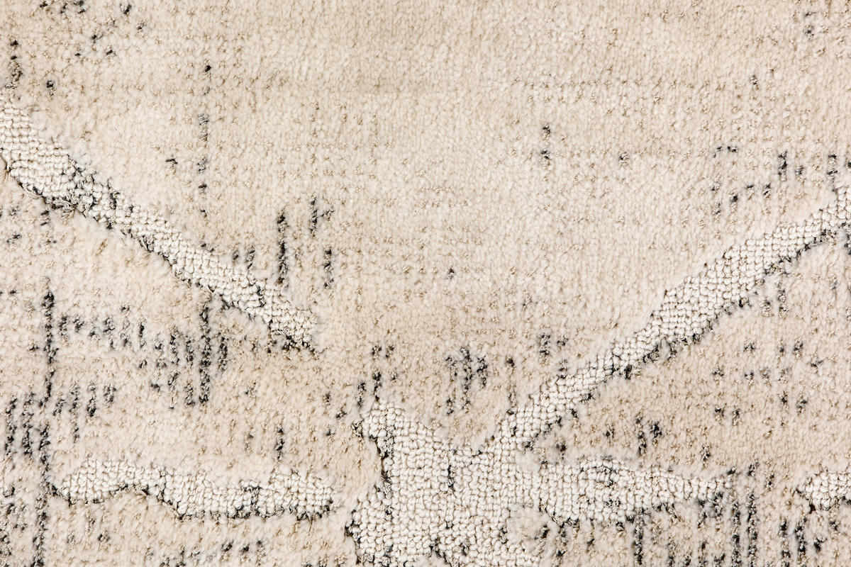 WEBTEPPICH 133/190 cm Lou Creme, Grau rechteckig  - Creme/Grau, Basics, Kunststoff/Textil (133/190cm) - Astra