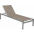 GARTENLIEGE Edelstahl gebürstet Beige, Braun, Edelstahlfarben - Edelstahlfarben/Beige, Design, Textil/Metall (76/46/209cm) - Zebra Süd