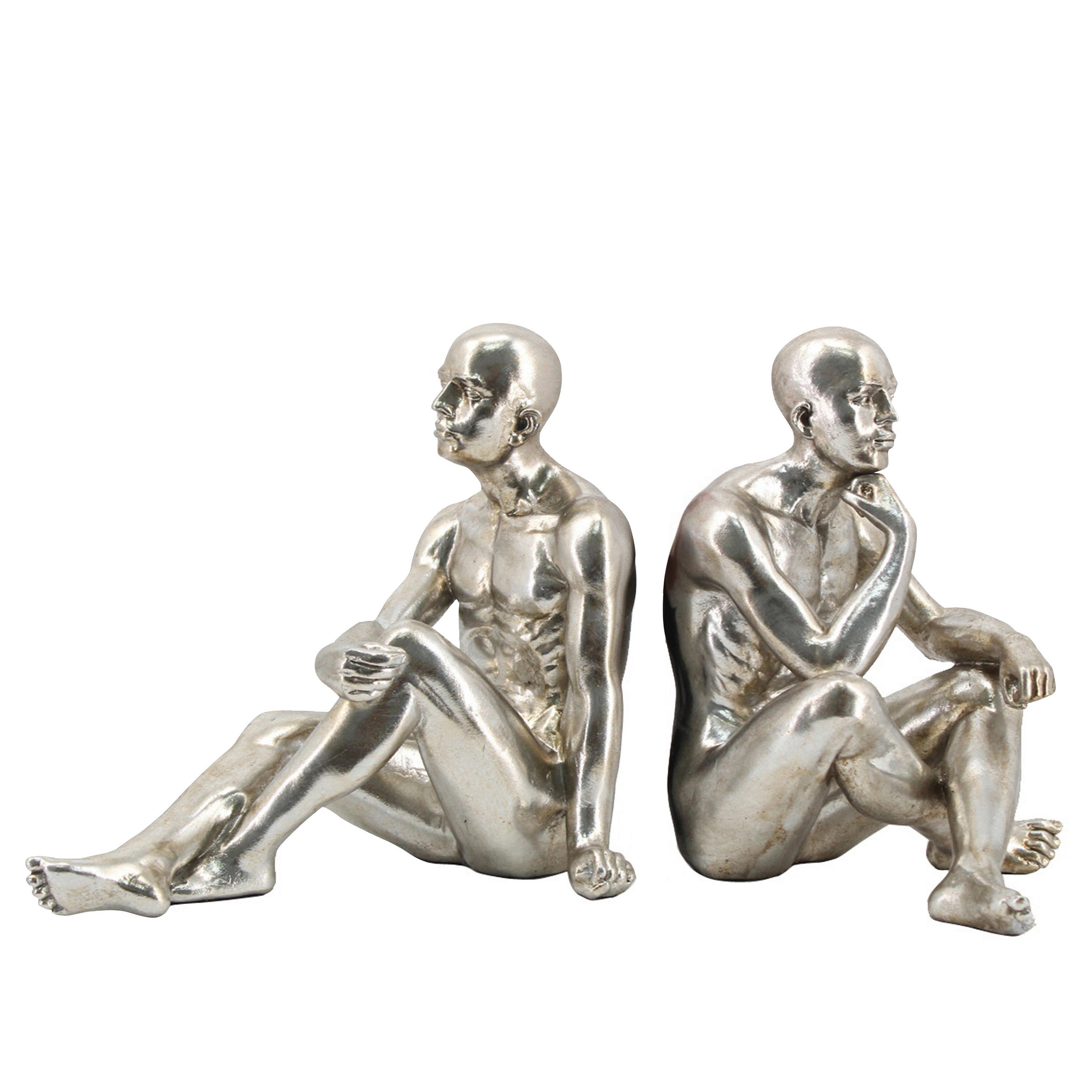 BUCHSTÜTZE - Silberfarben, Design, Kunststoff (19/22/13,5cm) - Ambia Home