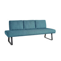 SITZBANK 209/92/78 cm  in Hellblau  - Schwarz/Hellblau, Design, Textil/Metall (209/92/78cm) - Dieter Knoll