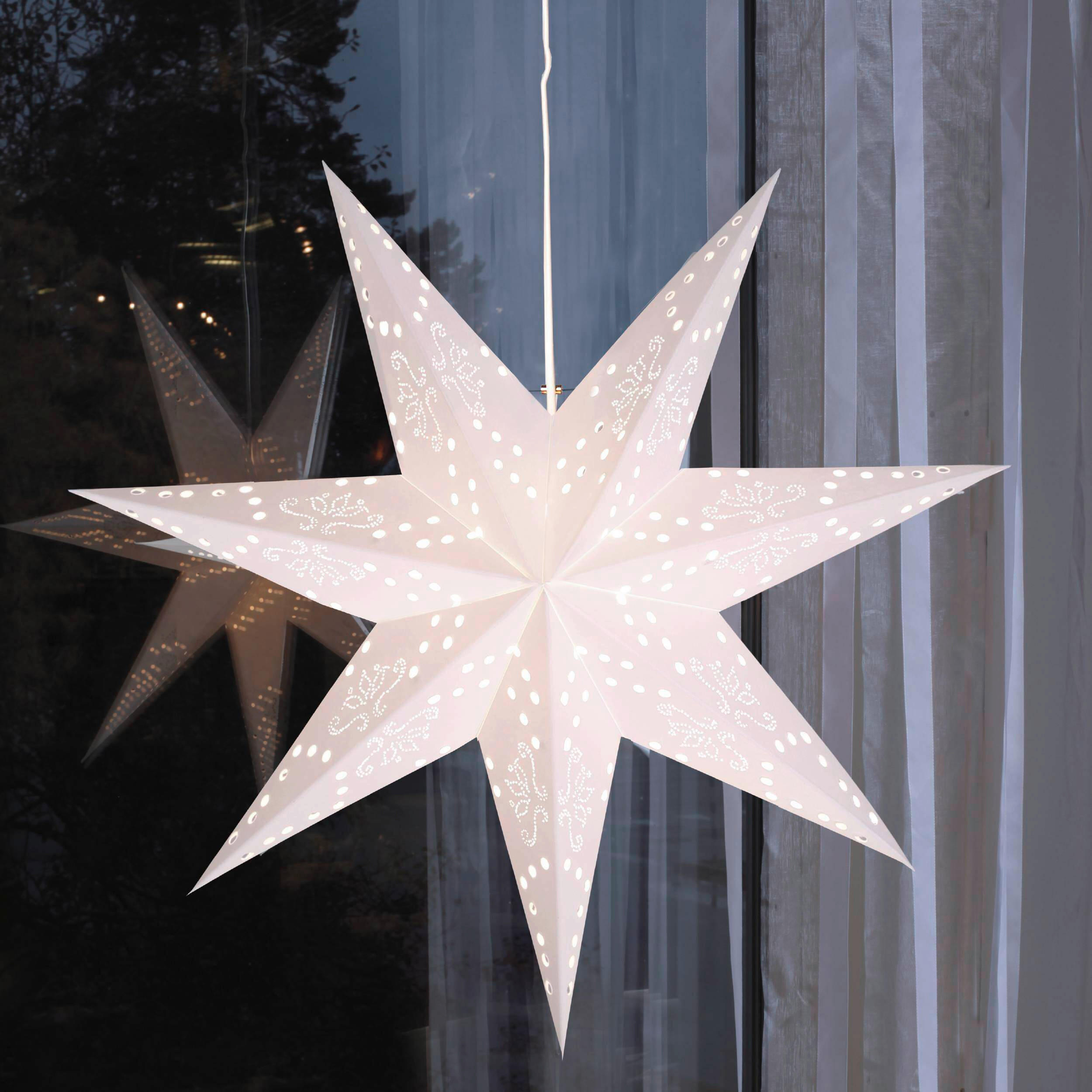 LED-DEKOLEUCHTE 54/16/54 cm   - Weiß, Basics, Papier/Metall (54/16/54cm) - Eglo