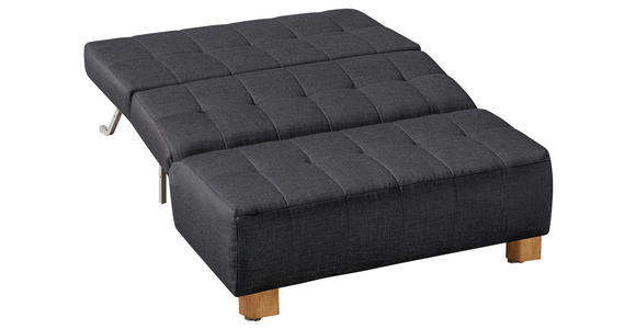 SCHLAFSOFA Grau - Naturfarben/Grau, Design, Holz/Textil (125/92/102cm) - Novel
