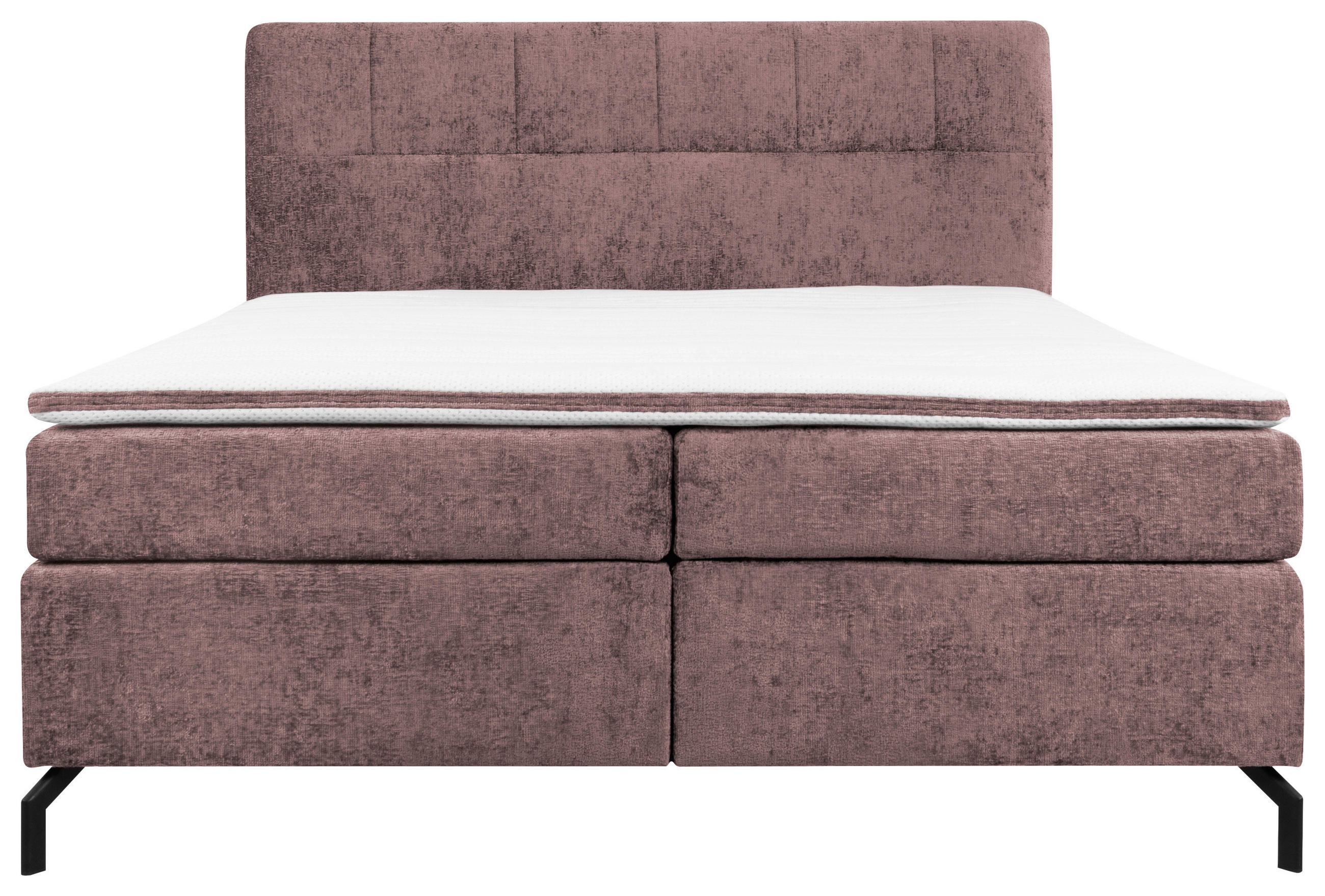BOXSPRINGBETT 160/200 cm  in Altrosa  - Schwarz/Altrosa, Design, Textil/Metall (160/200cm) - Esposa