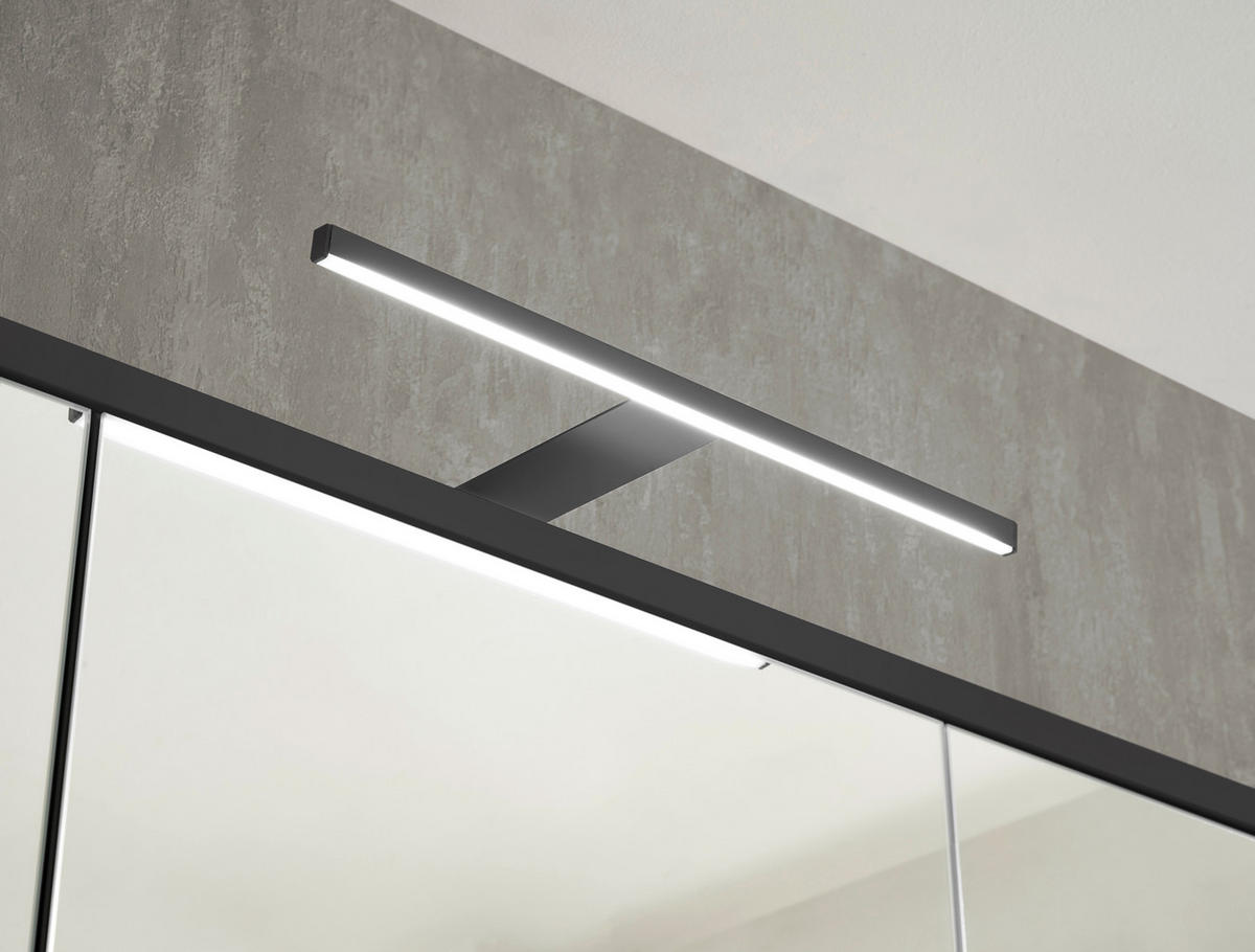 SPIEGELSCHRANK 80/72/21 cm  - Eichefarben/Anthrazit, KONVENTIONELL, Glas/Holzwerkstoff (80/72/21cm) - home24