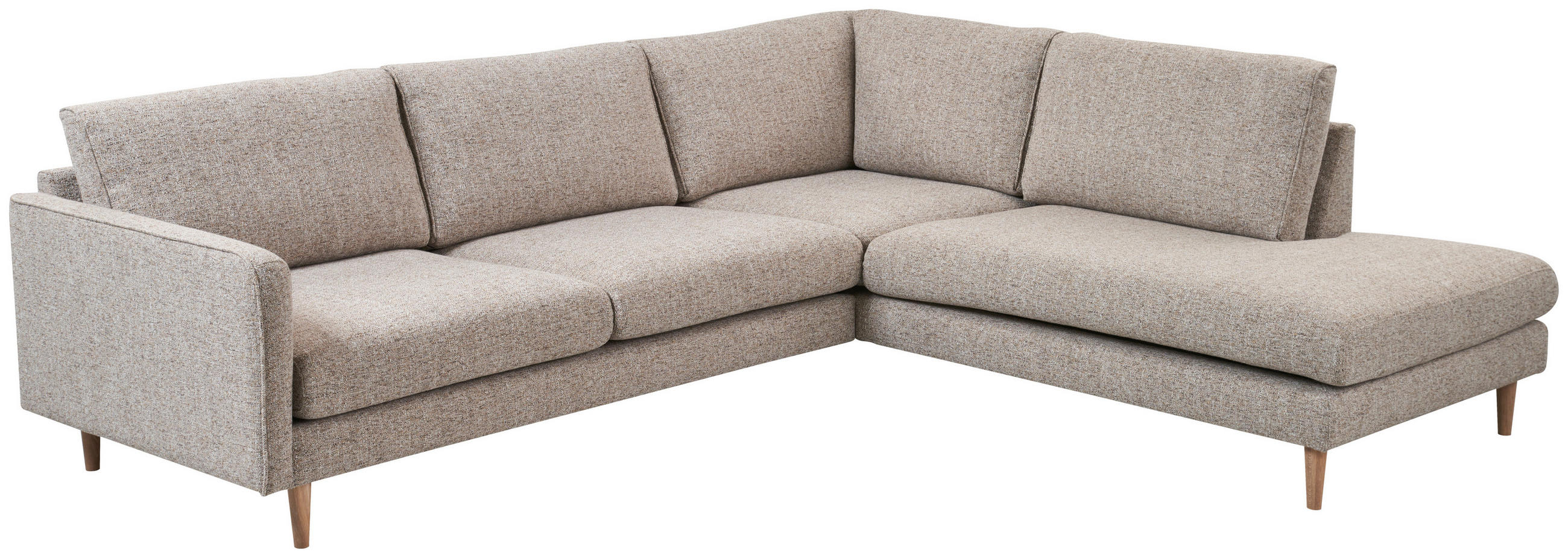 SOFFA i greige  - greige/ekfärgad, Design, trä/textil (257/82,5/223cm) - Best Price