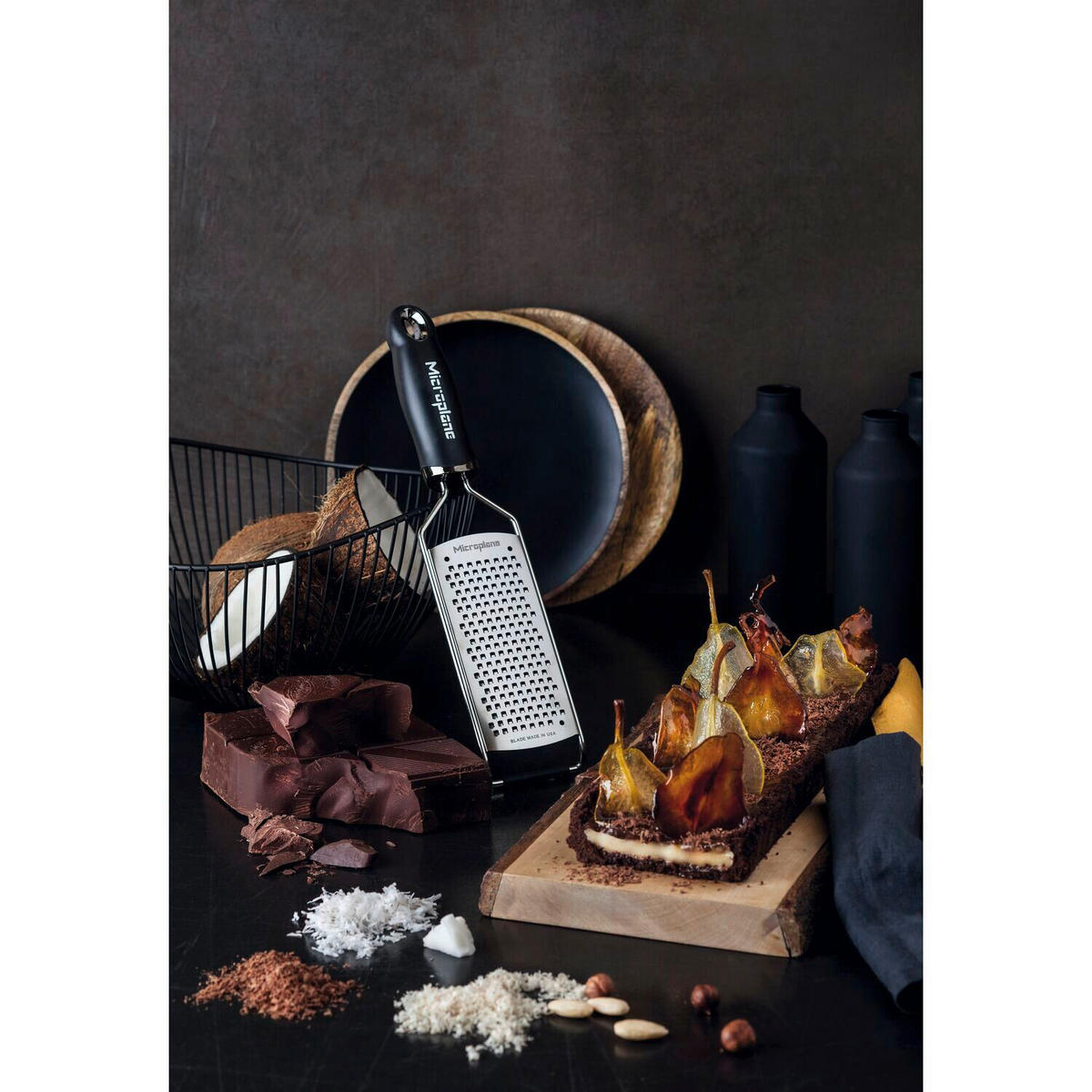 GOURMETREIBE GROB - Schwarz, Basics, Metall (7,7/3,2/31,2cm) - MICROPLANE