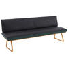 SITZBANK in Holz, Textil Petrol, Dunkelgrau, Wildeiche  - Wildeiche/Eichefarben, Design, Holz/Textil (214/88/66cm) - Koinor