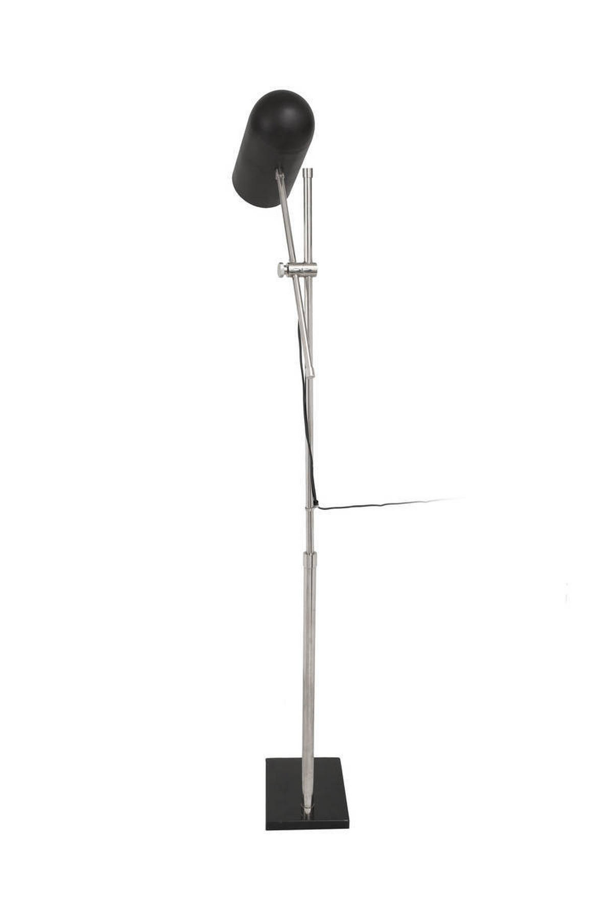 STEHLEUCHTE - Silberfarben/Schwarz, Trend, Kunststoff/Stein (58/138/18cm) - Kayoom