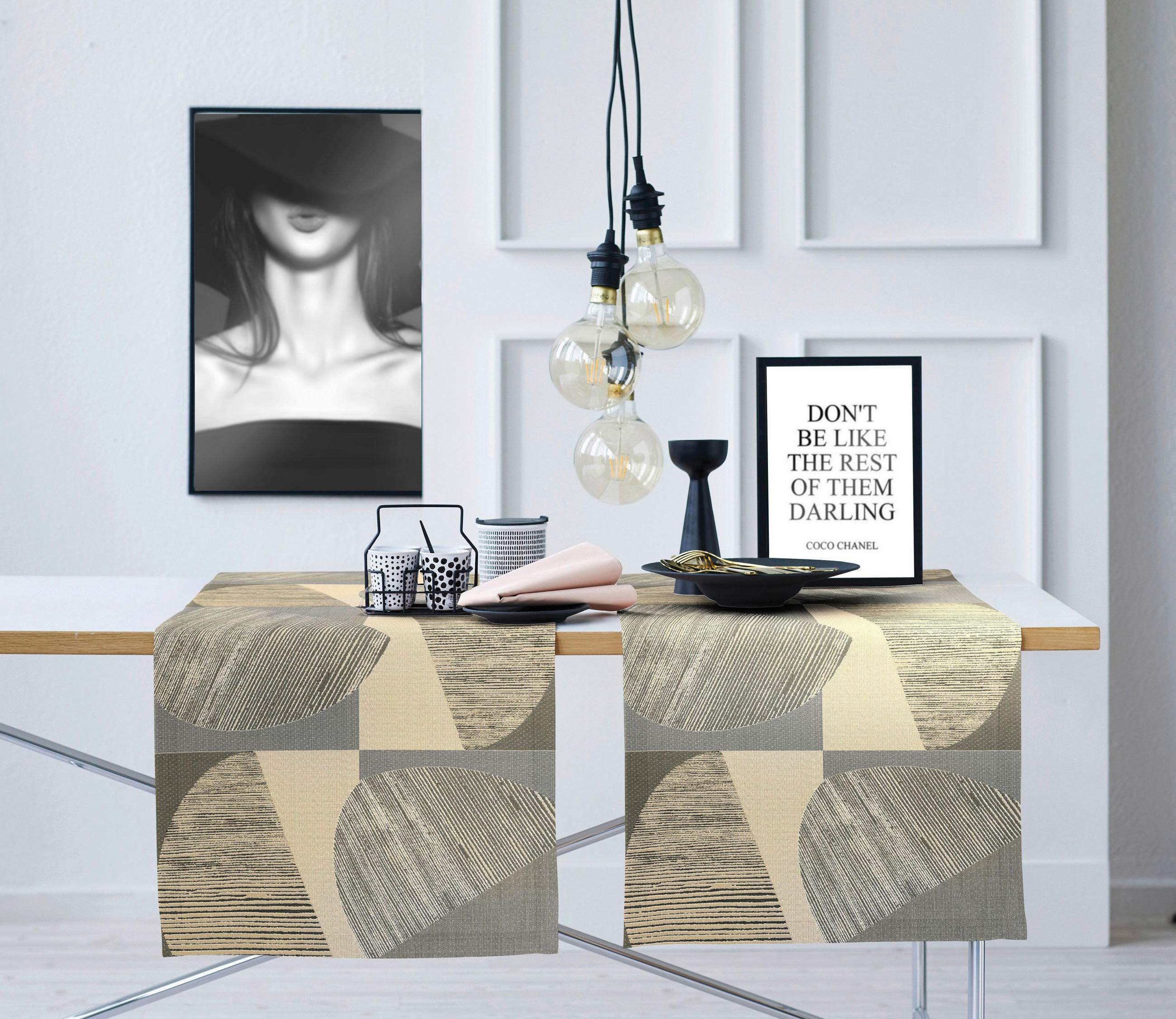 TISCHLÄUFER Loft Style 44/140 cm  - Taupe, Basics, Textil (44/140cm) - Ambiente