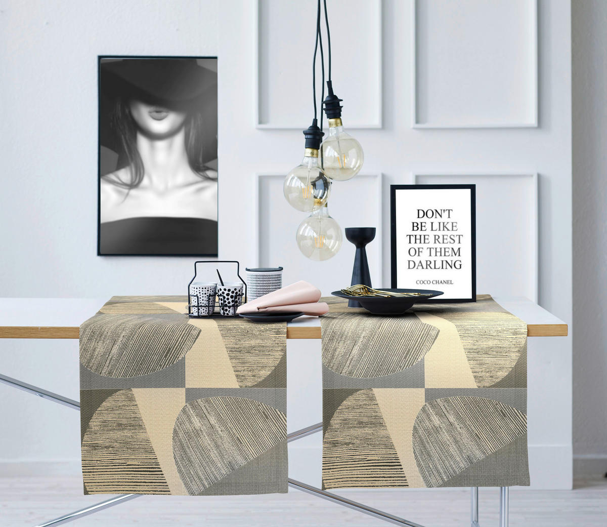 TISCHLÄUFER Loft Style 44/140 cm  - Taupe, Basics, Textil (44/140cm) - Ambiente